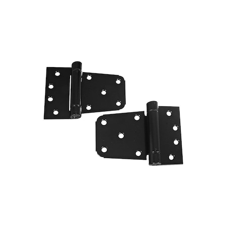 National Hardware V279 3-1/2-in Extra Heavy Auto-Close Gate Hinge Set Black Finish N342592